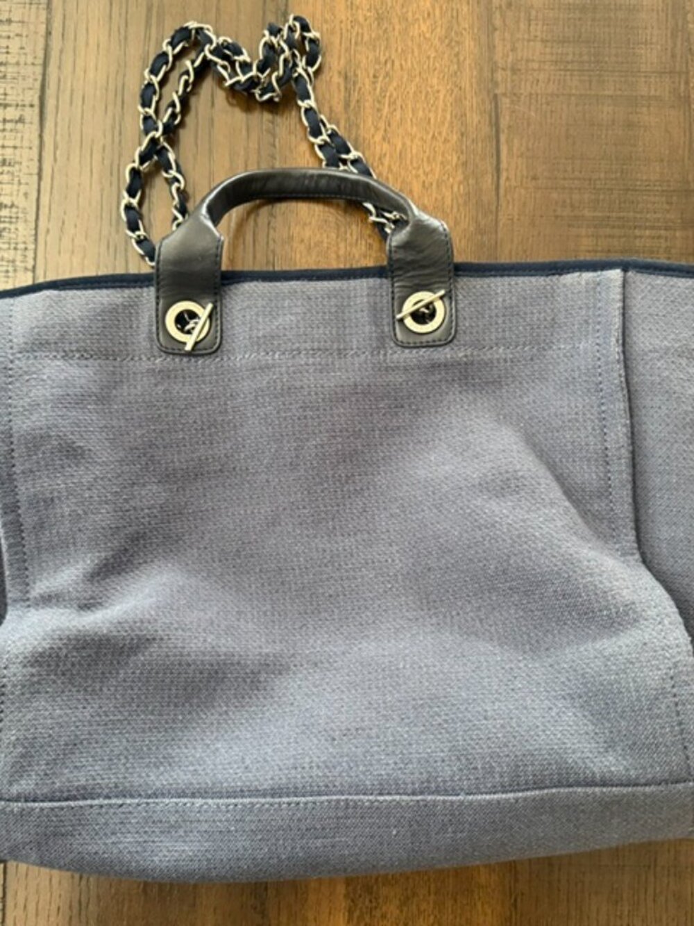 Chanel Medium Raffia Deauville Tote Used & Professionally Cleaned & Scotchgarde - Picture 8 of 9